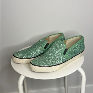 Colors of California Green sparkle Shoes